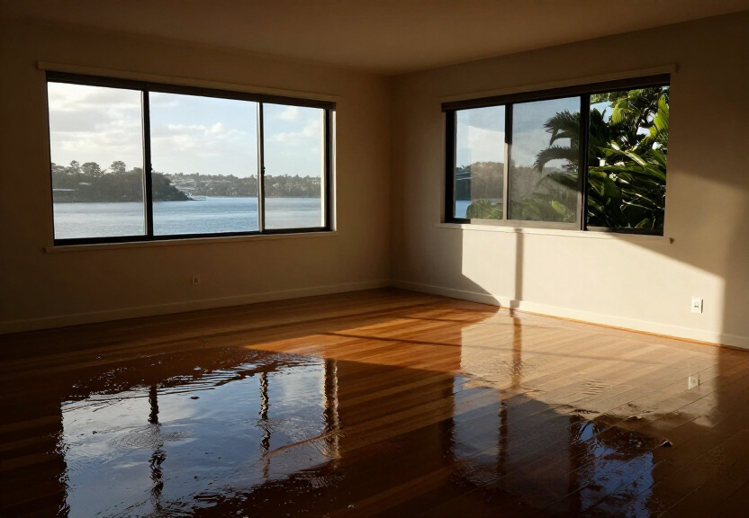Sewage backup in a Cabramatta West bathroom before cleanup
